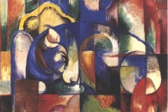 Franz Marc: Liegender Stier