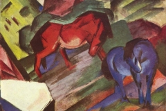 Franz Marc: Rotes und blaues Pferd